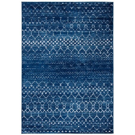 Safavieh 2 x 5 ft. Tulum Power Loomed Rectangle Area Rug Blue & Ivory TUL249M-25